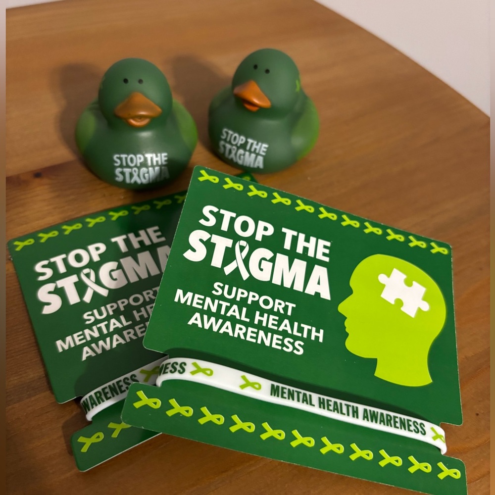Mental Health Awareness Ducks And Wristbands